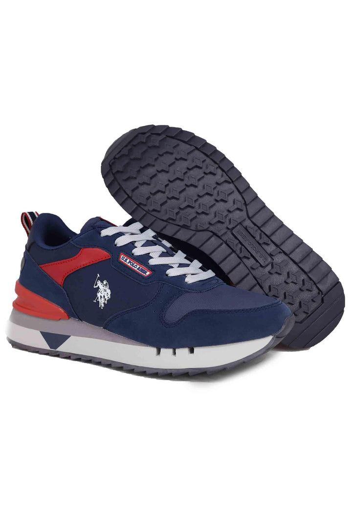 Sneakers uomo in tessuto blu con suola alta BUZZY001A DBL-RED03 U.S. Polo Assn. 
