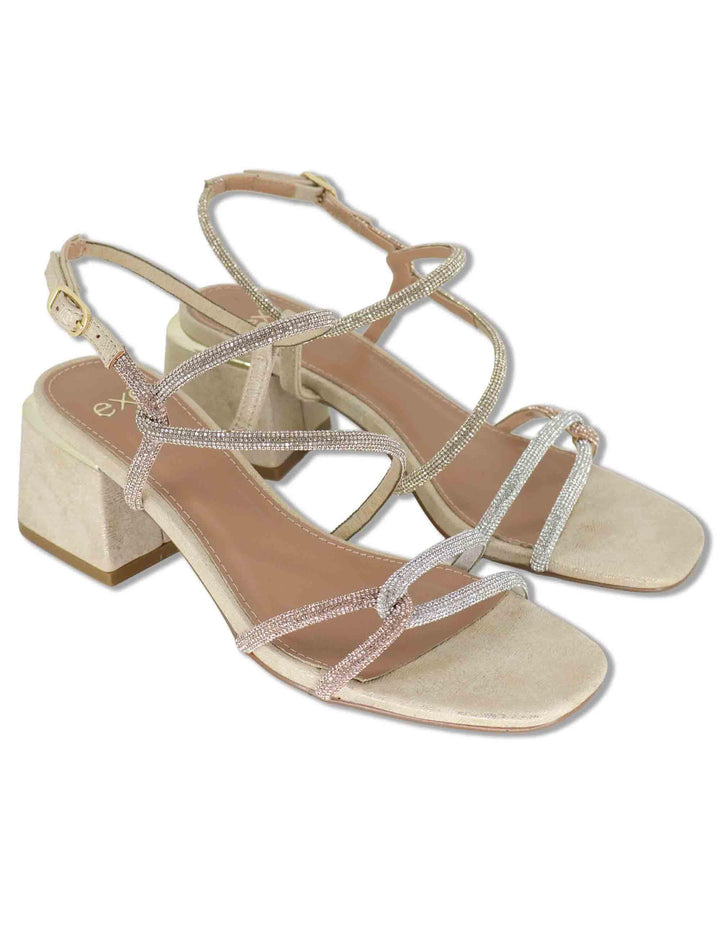 Sandali donna in strass oro e argento con tacco alto e cinturino alla caviglia CARMEN-777 262035 Exe 