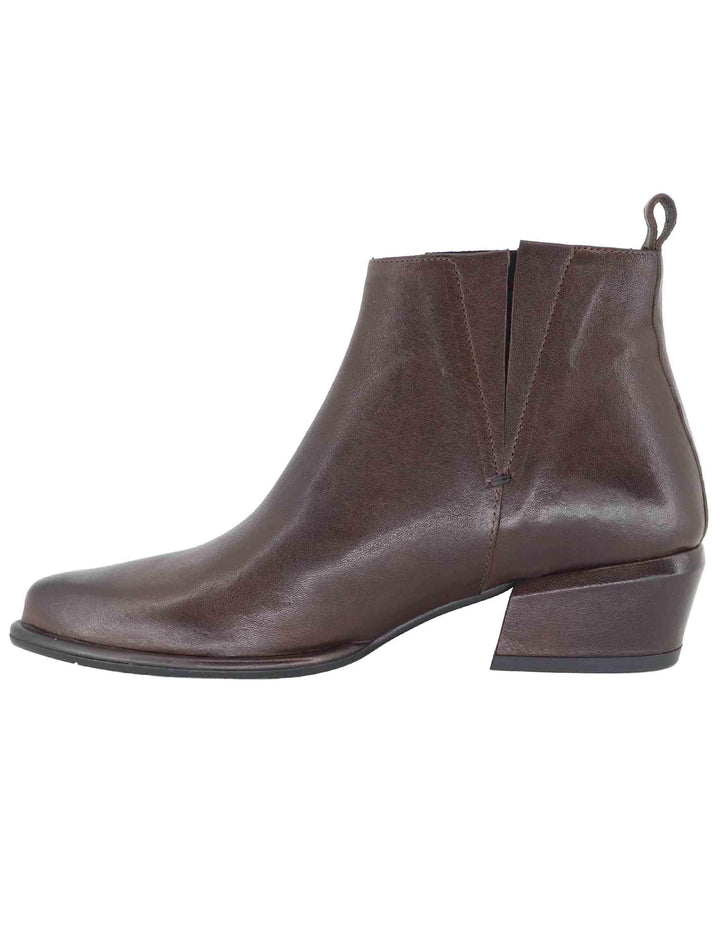 Stivaletti texani donna in pelle marrone con tacco basso SP1065 014 Spatarella 
