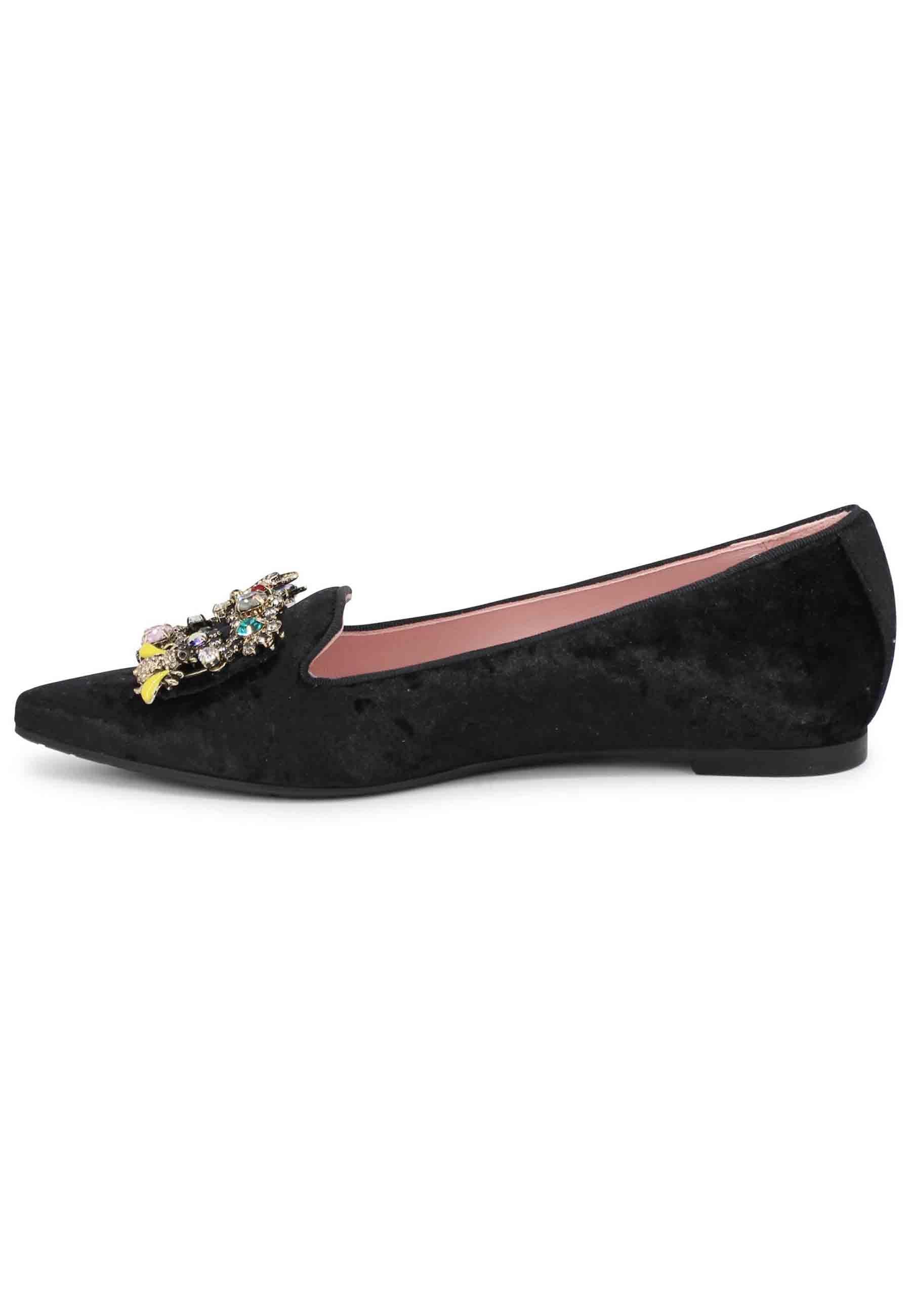 Ballerine Donna Ras 7313 001: Velluto Nero e Fibbia Gioiello