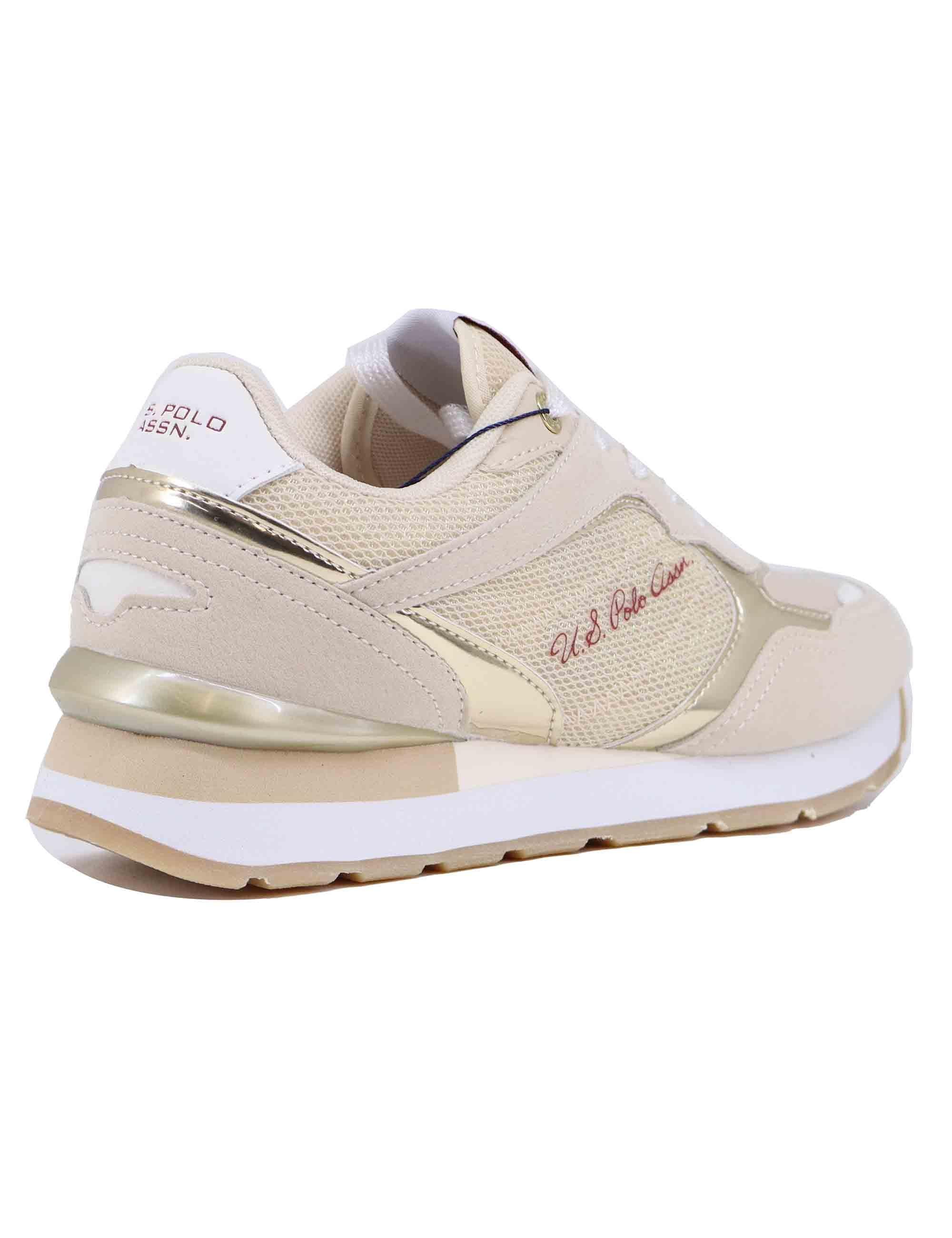 Sneakers donna in tessuto oro KIKKI001W DTY3 U.S. Polo Assn. 
