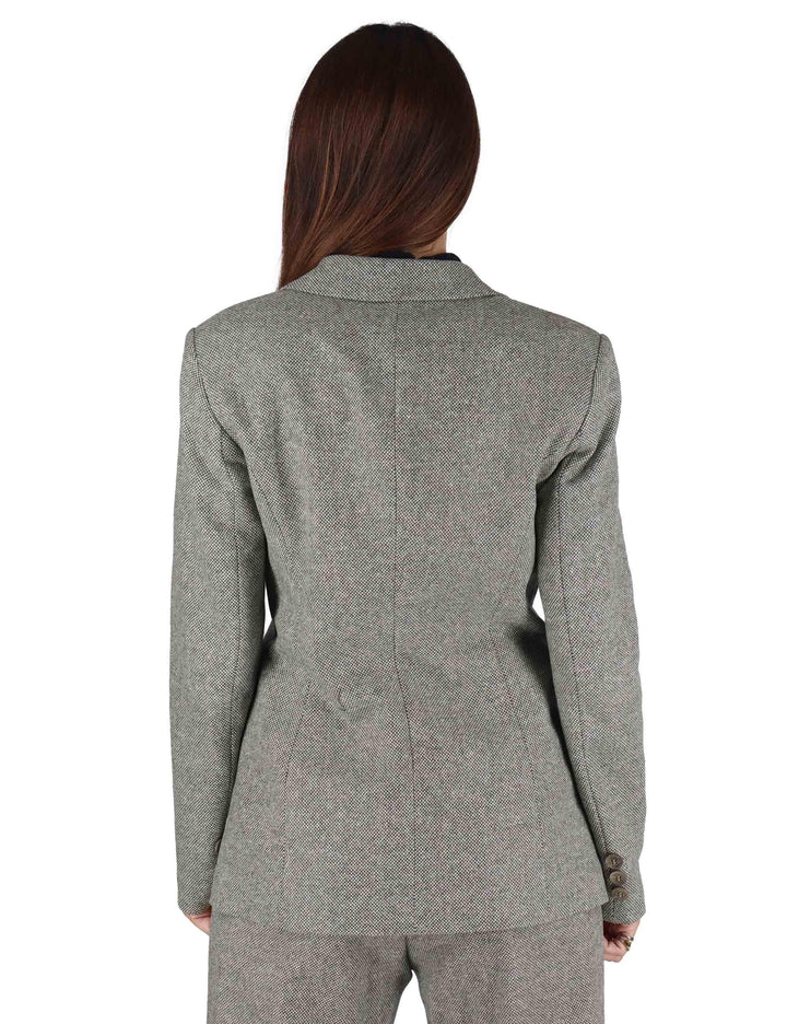 Giacche donna doppiopetto in lana grigia taglio maschile JABGA0025- F1242 7020 Justmine 