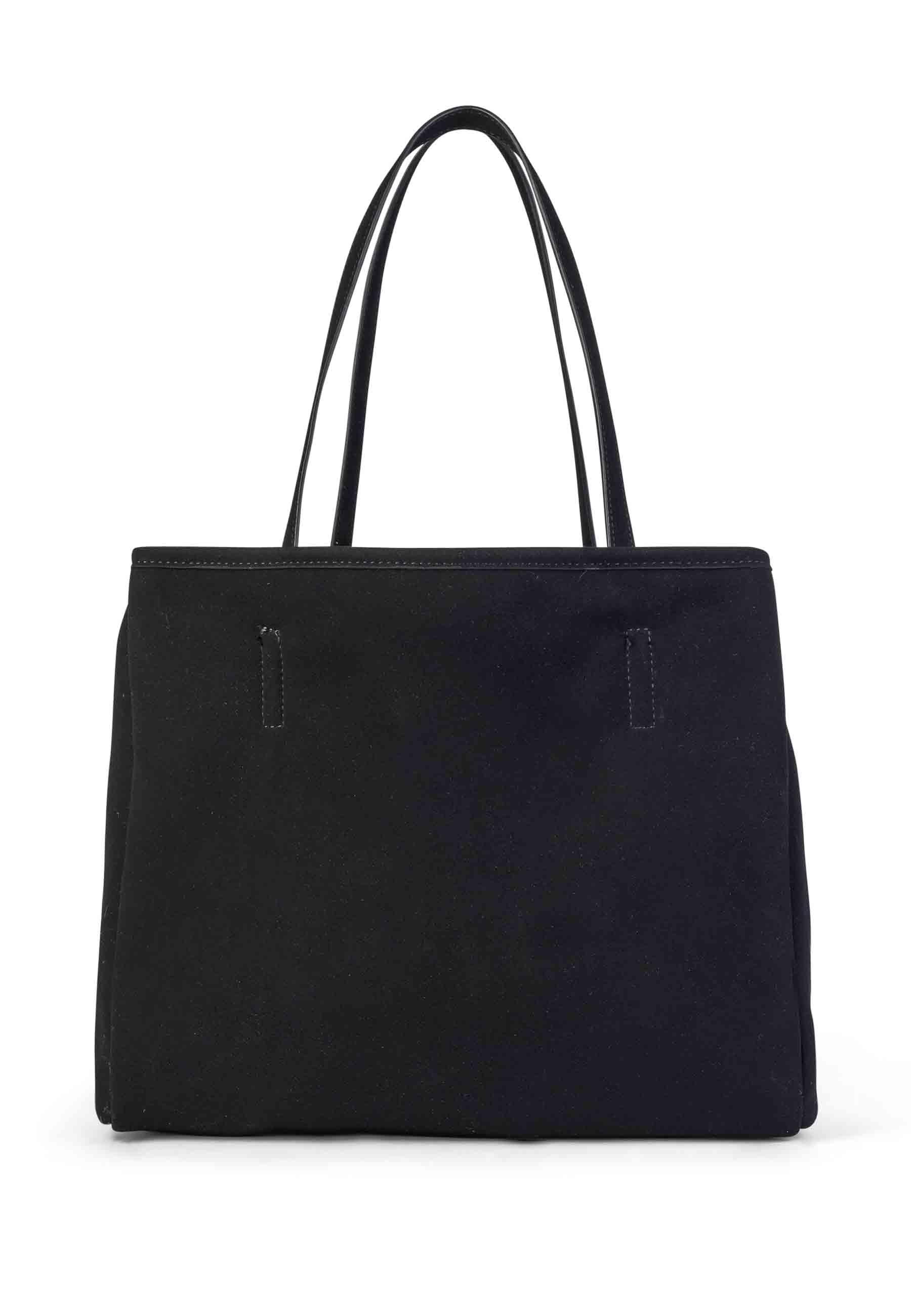 Borsa donna tote a spalla in teddy nero Sussex Shopping BIUZB6244WZ C005 U.S. Polo Assn. 