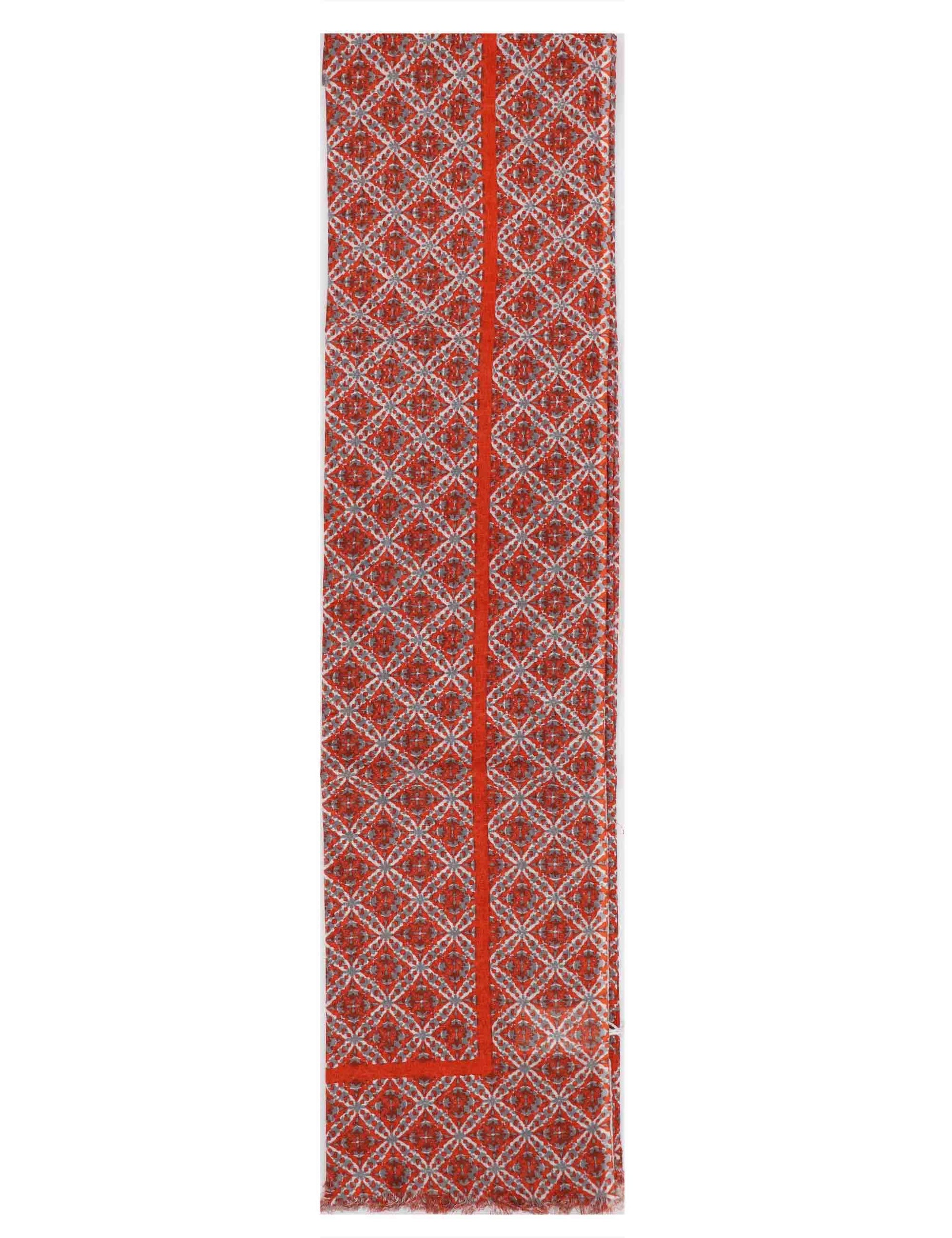 Stole maxi donna in misto lino e cotone verde a fantasia Cielo 60260003 0022 Pyaar 