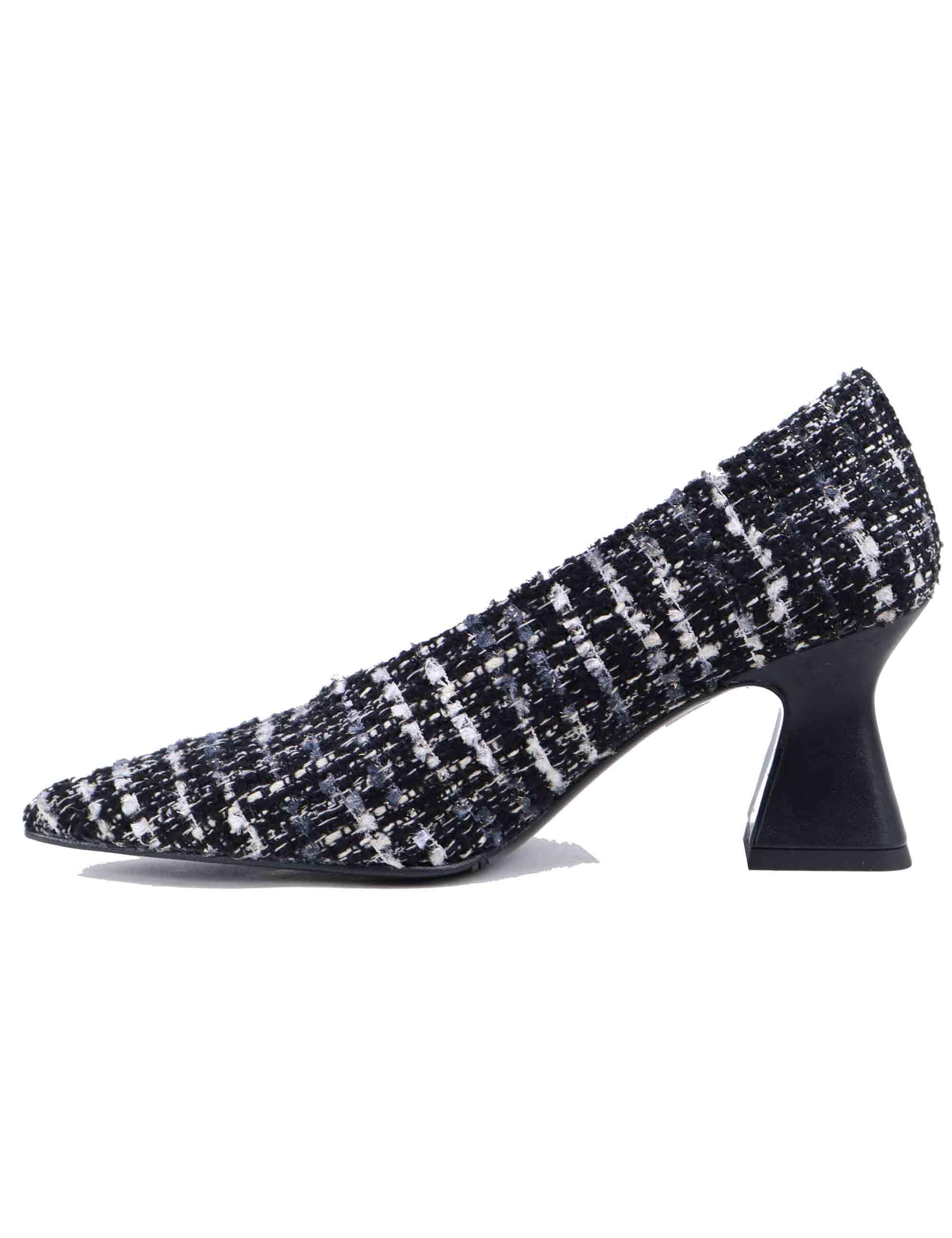 Decollete donna in lana grigia e nera SP1028 001 Spatarella 