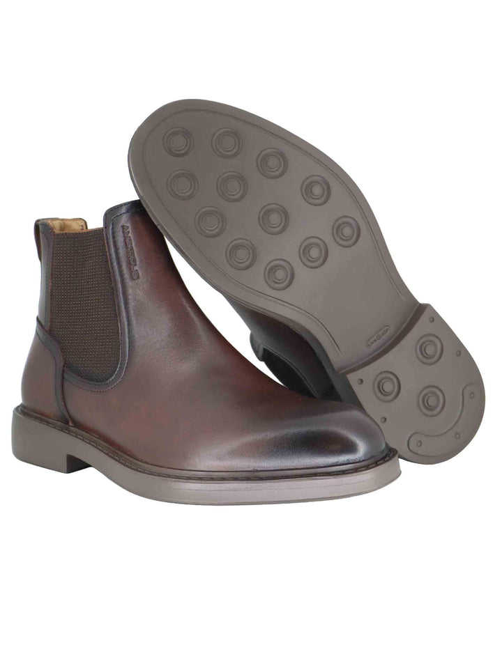 Stivaletti uomo in pelle marrone con suola in gomma 14052 7129AM Ambitious 