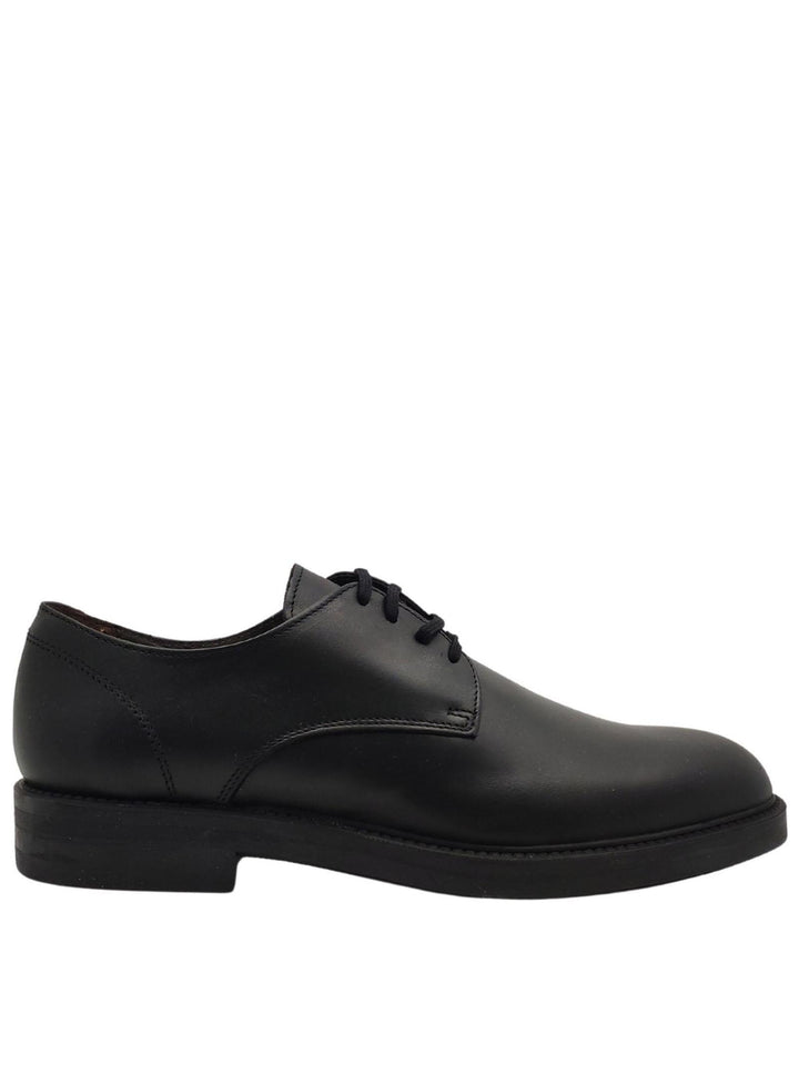 Calzature Uomo Stringate Waterproof in Pelle Nera Opaca con Tomaia Liscia e Fondo in Gomma 51856 01 Florsheim 