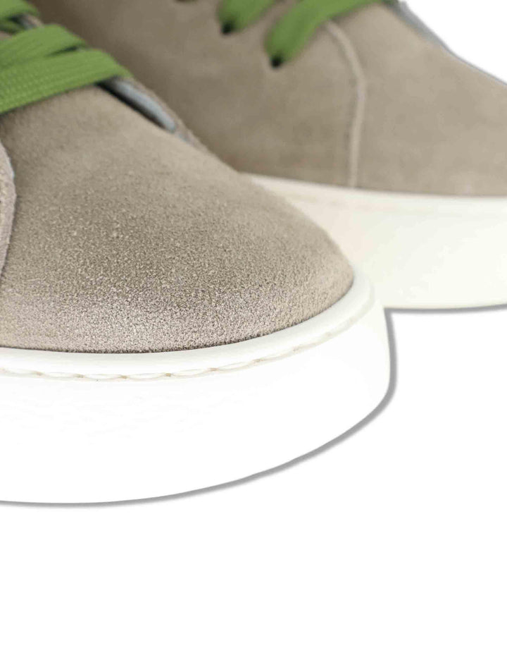 Sneakers uomo in camoscio beige con suola alta ultra leggera SPLU8020-U 100 Spatarella 