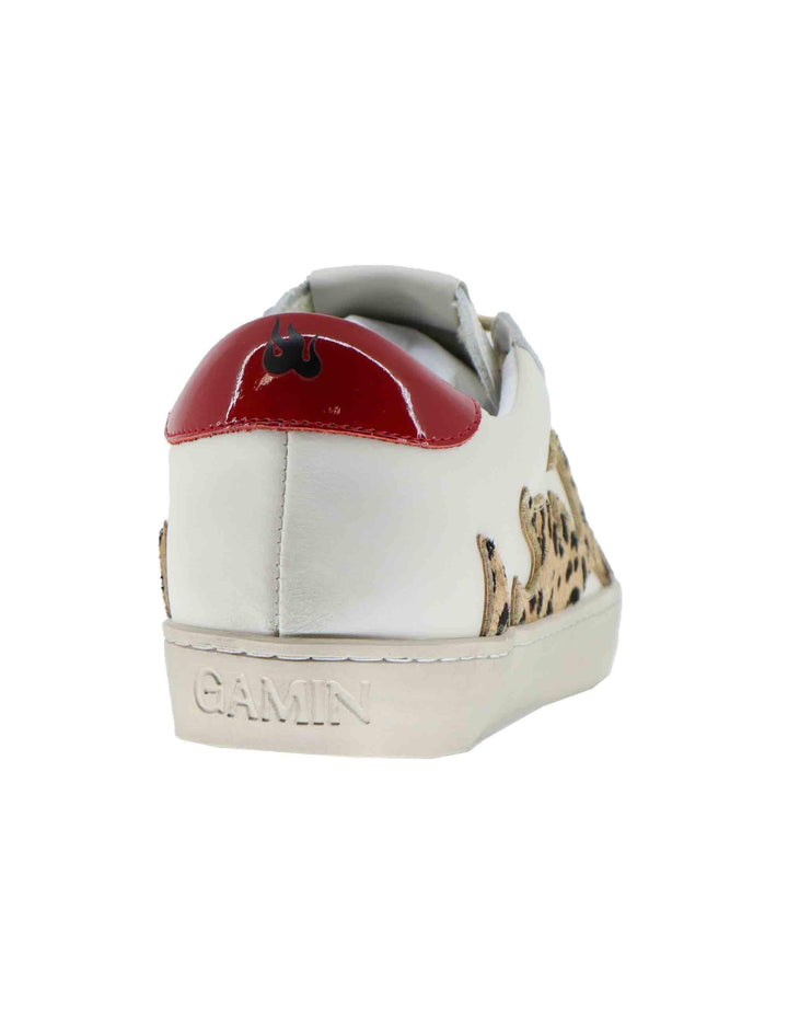 Sneakers donna Gamin in pelle bianca 100136GM 701 Bibi Lou 