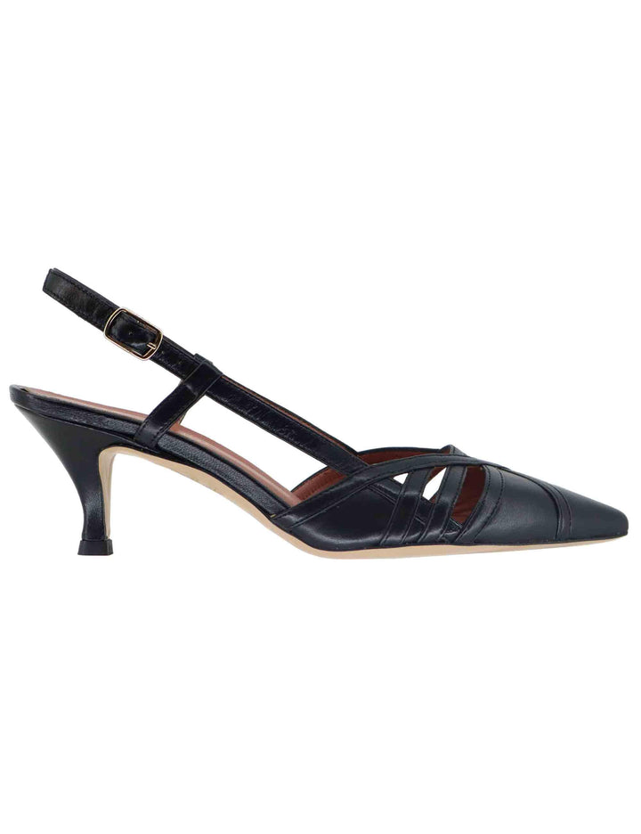 Slingback donna in pelle nera 8820R 001 Les Venues 