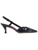 Women's black leather slingback Woman 8820R 001