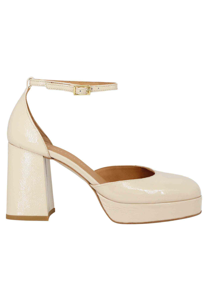 Decollete donna in vernice cipria con tacco alto e plateau BF2001X 301 Bruno Premi 