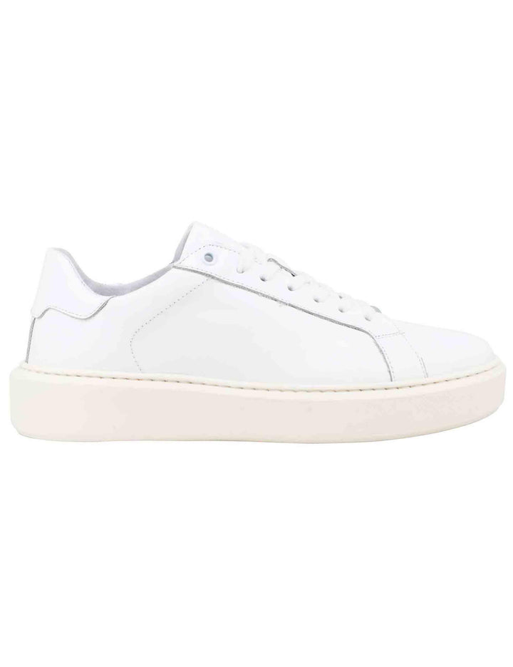 Sneakers uomo in pelle bianca con suola alta ulta light SP4050 100 Spatarella 