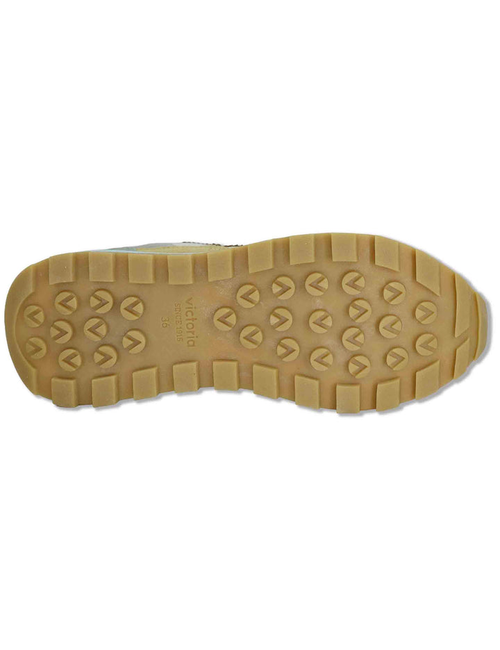 Sneakers donna Luna in pelle e camoscio beige con suola running 1156116 80_Beige Victoria 