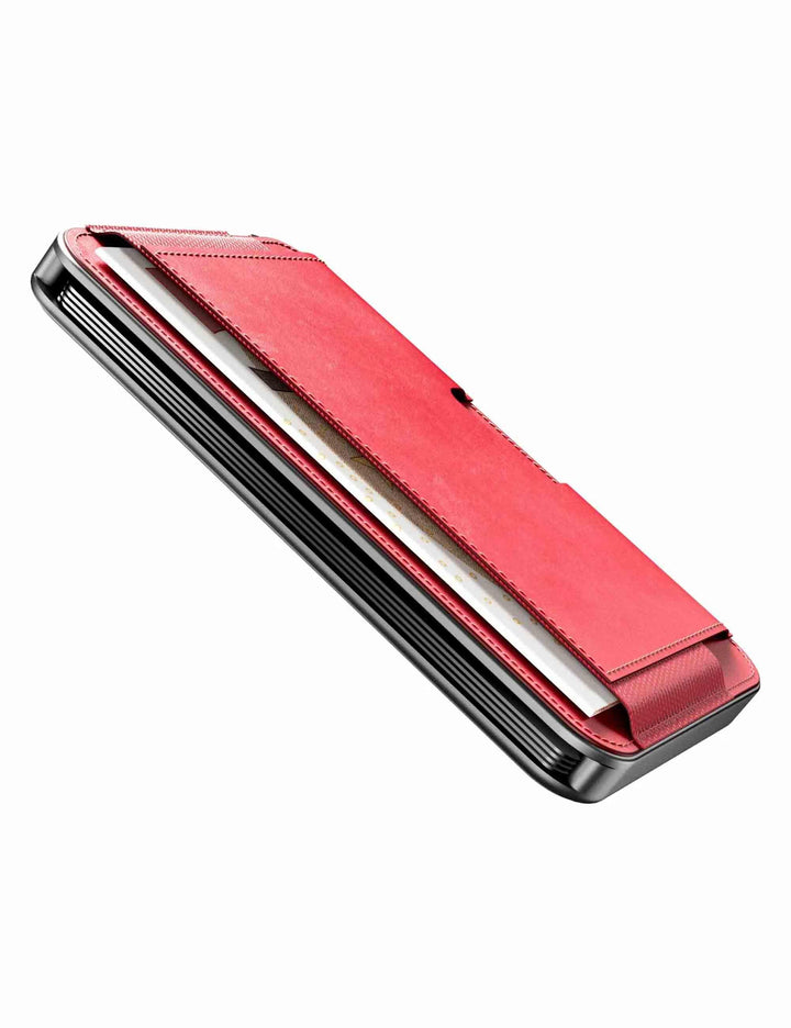 Portafogli in pelle rossa con calamita M2 HDPE RED Moero 