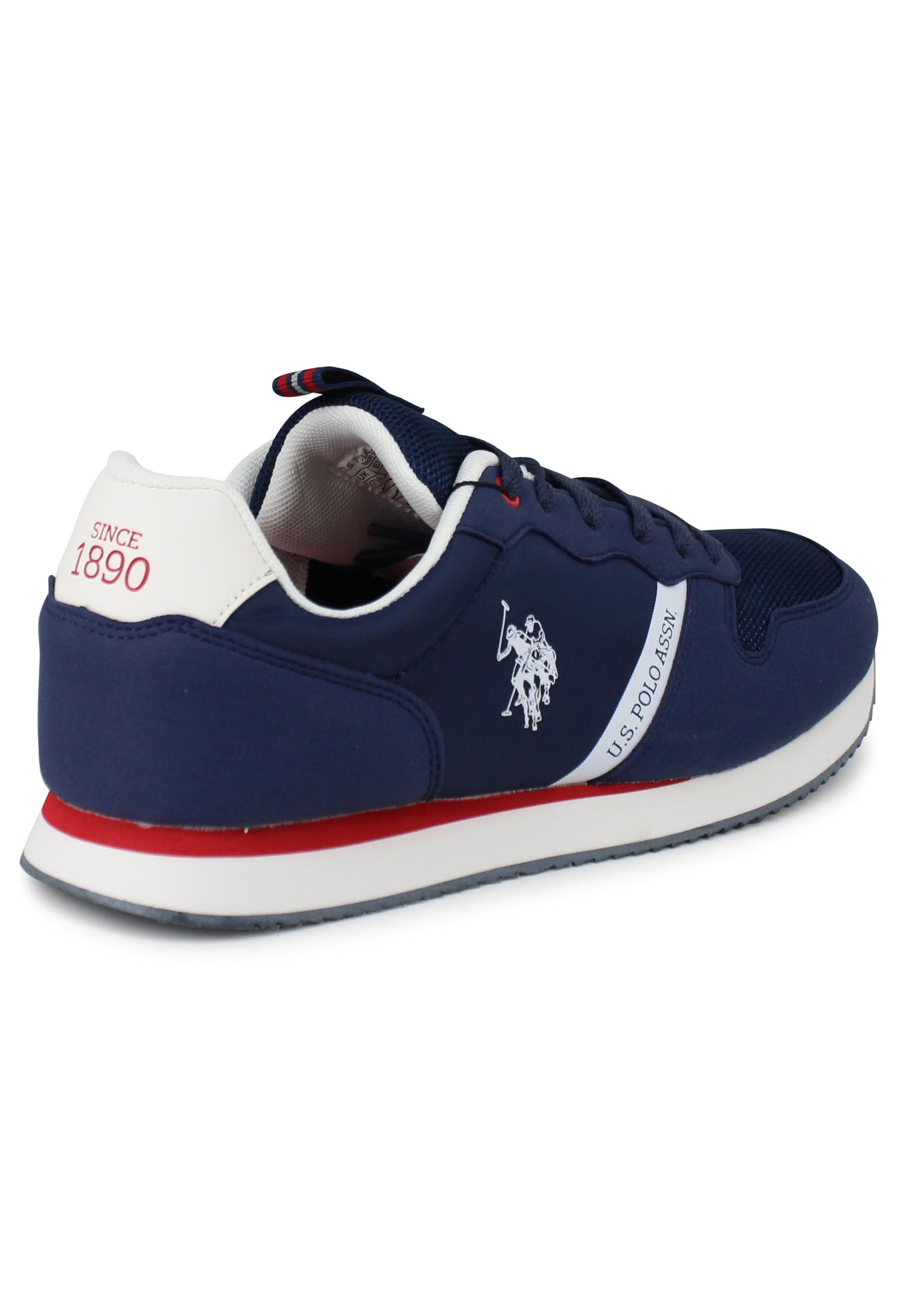 Sneakers uomo in tessuto tecnico blu con suola running NOBIL009 DBL002 U.S. Polo Assn. 