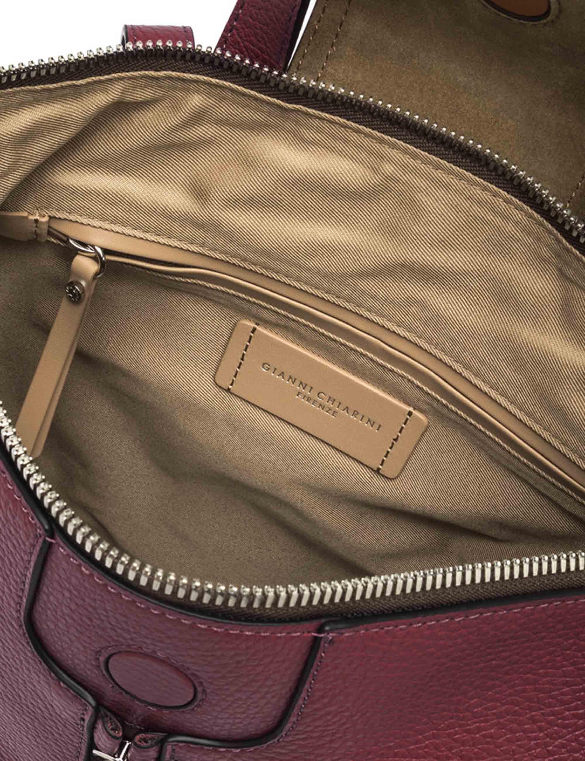 Zaini donna Giada in pelle martellata bordeaux ZN7040 14049 COMMGRN Gianni Chiarini 