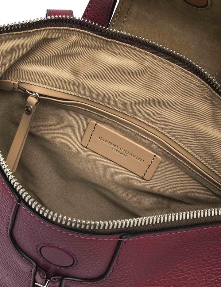 Zaini donna Giada in pelle martellata bordeaux ZN7040 14049 COMMGRN Gianni Chiarini 