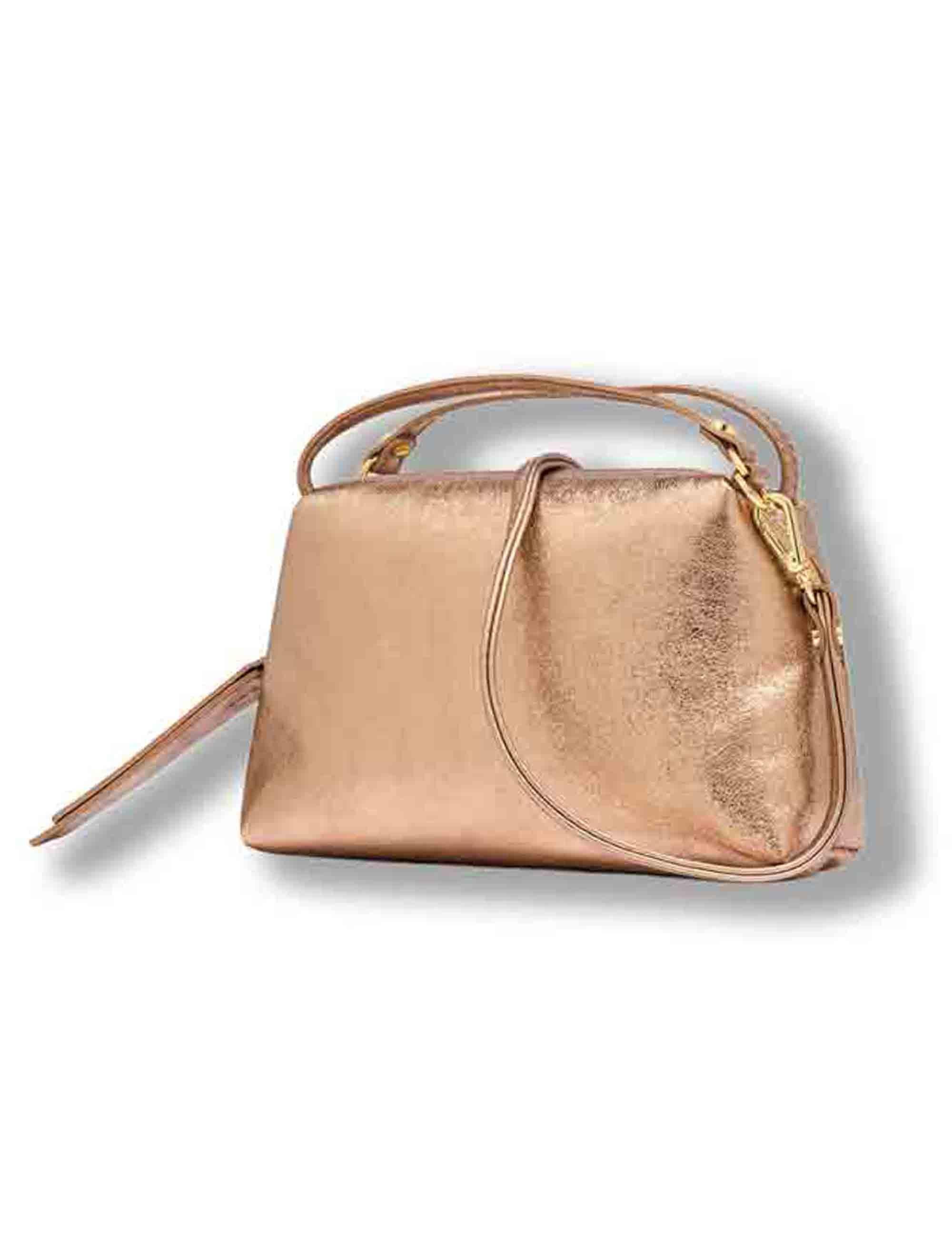 Borse donna Alifa in pelle platino con tracolla removibile e doppi manici BS8145 VNCMET 6083 Gianni Chiarini 