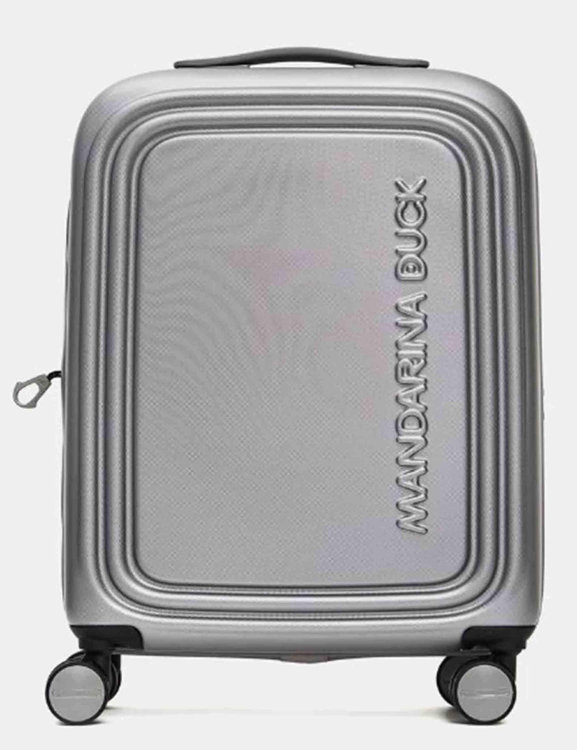 Trolley Logoduck Cabin in grigio 4 rotelle 55x40x20 cm P10OUV24 625 Mandarina Duck 