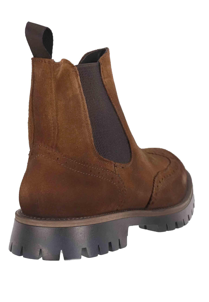 Stivaletti uomo in camoscio cuoio con impunture e suola carrarmato SP3001 034 Spatarella 