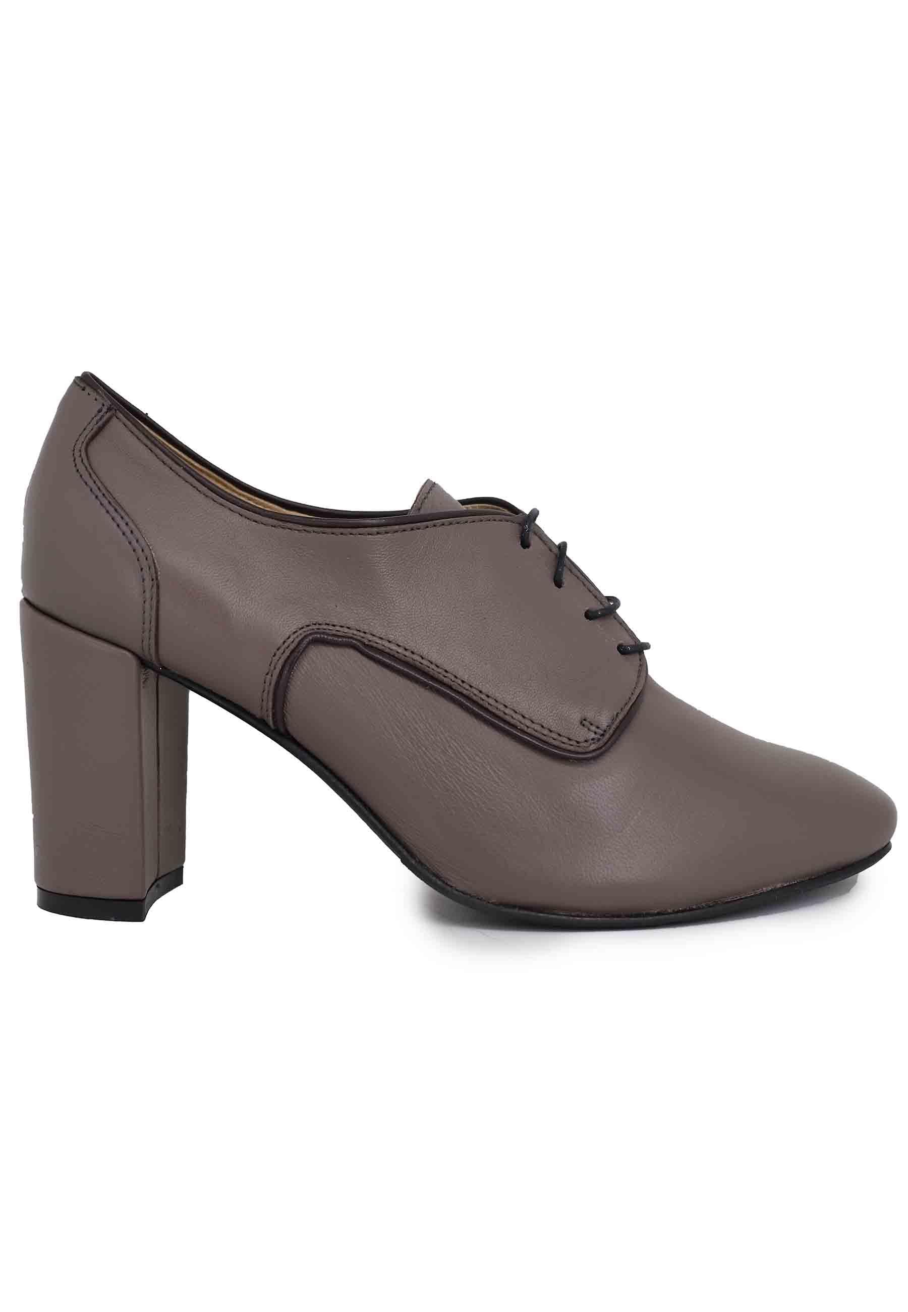 Stringate donna in pelle grigia tacco alto AL1661/G 2 L'Arianna 