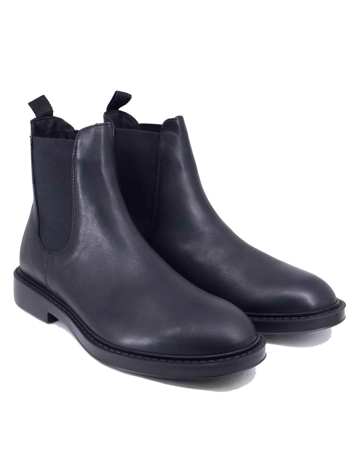 Stivaletti beatles uomo in pelle nera con suola in gomma 22939 O-VP1 Antica Cuoieria 
