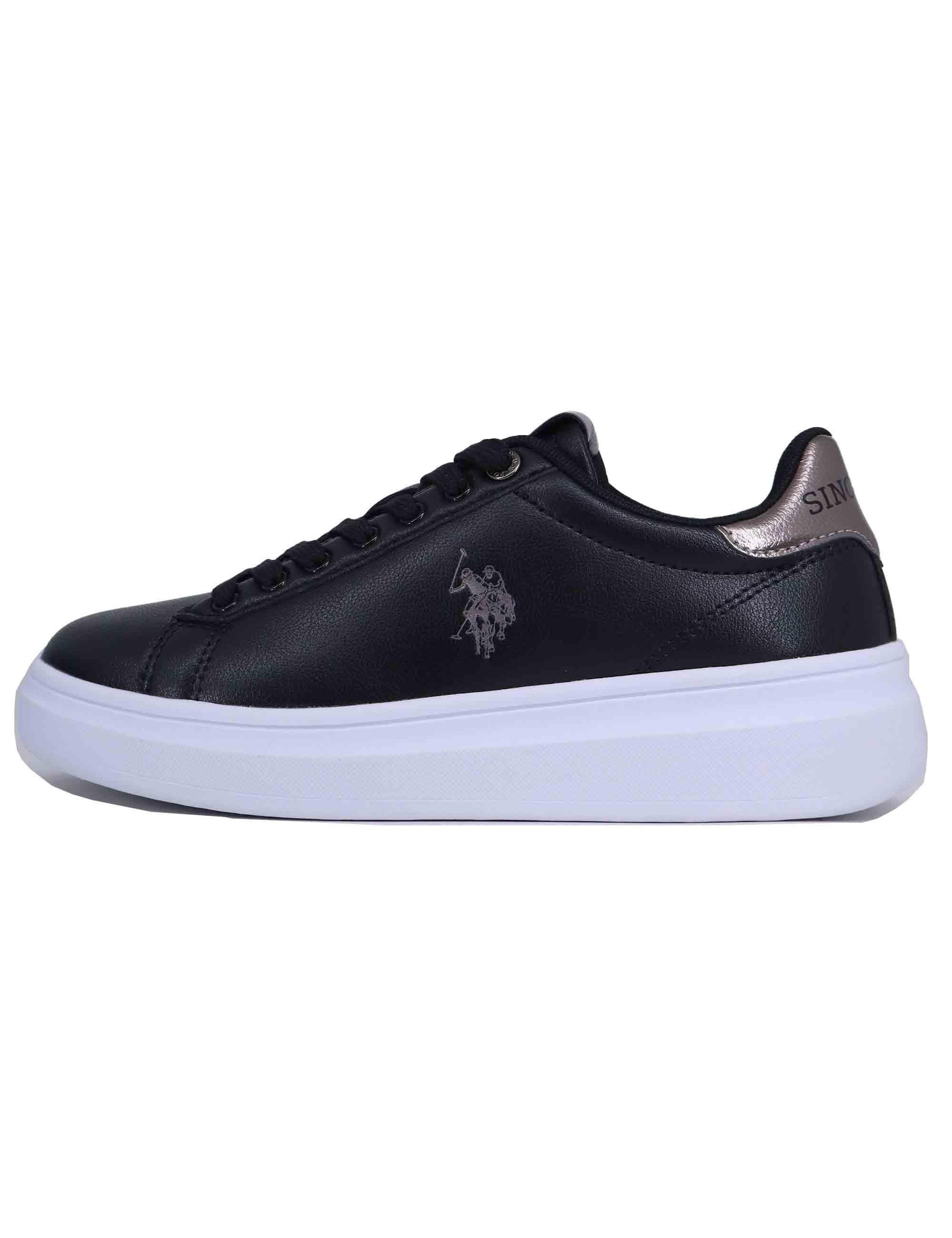 Sneakers donna in eco pelle nera CODY008 BLK U.S. Polo Assn. 