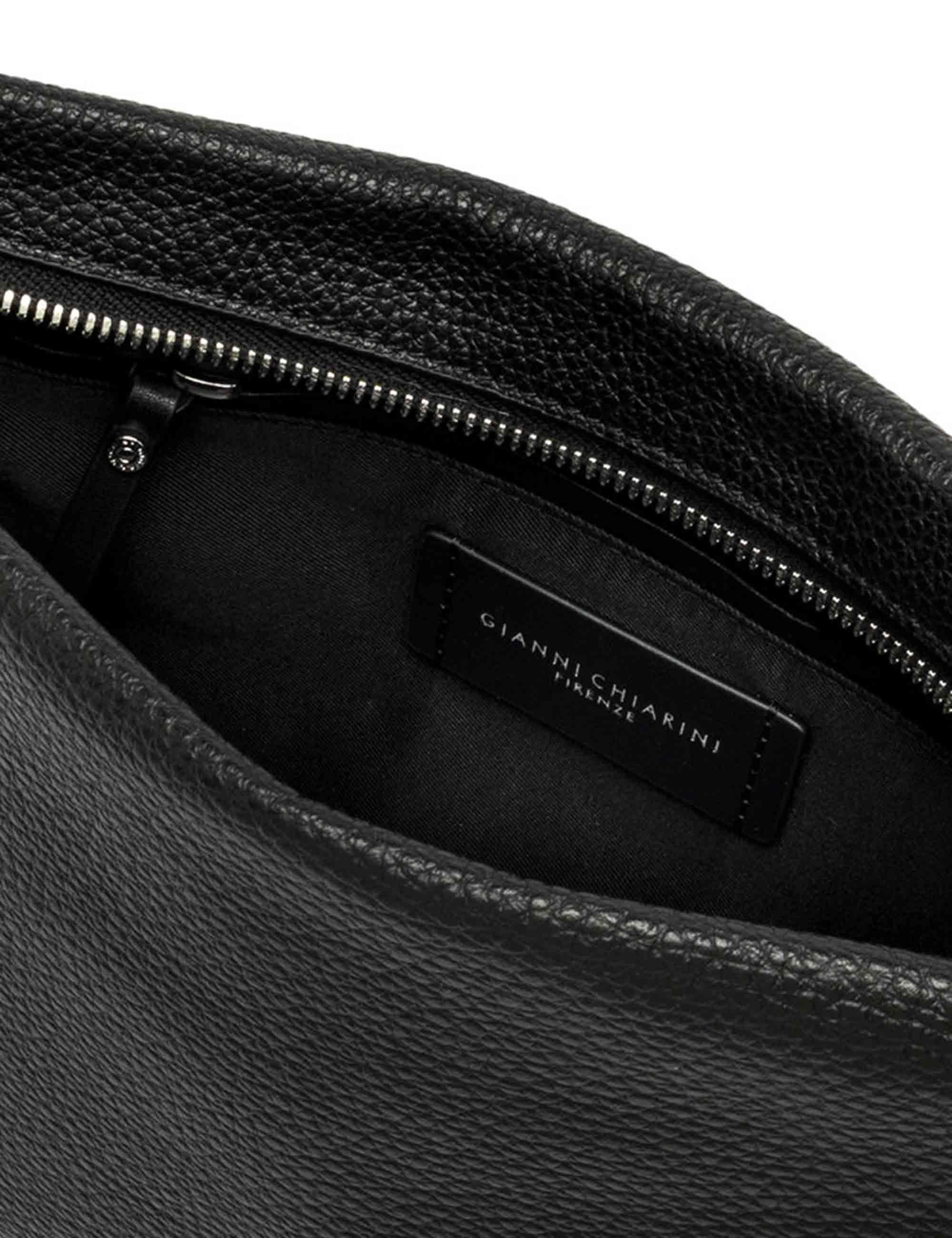 Borse donna Branda in pelle nera con catena e tracolla in pelle removibile BS8265 001 GRN-EM Gianni Chiarini 