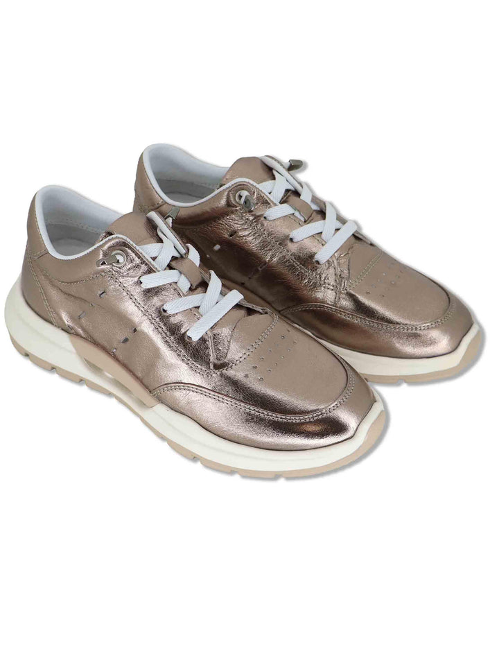 Sneakers donna in pelle laminata rosa con suola in gomma ammortizzata SP60041 023 Spatarella 