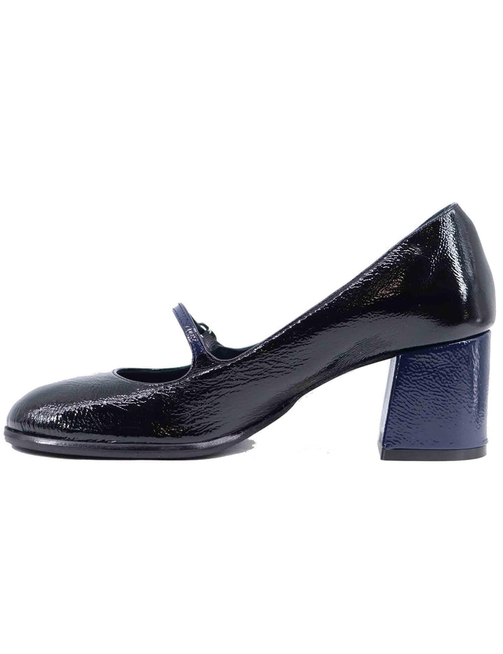 Decollete donna in vernice nera con punta tonda DE2434/L 001 L'Arianna 