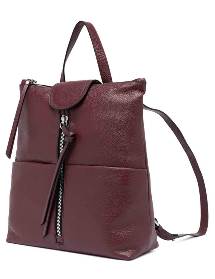 Zaini donna Giada in pelle martellata bordeaux ZN7040 14049 COMMGRN Gianni Chiarini 