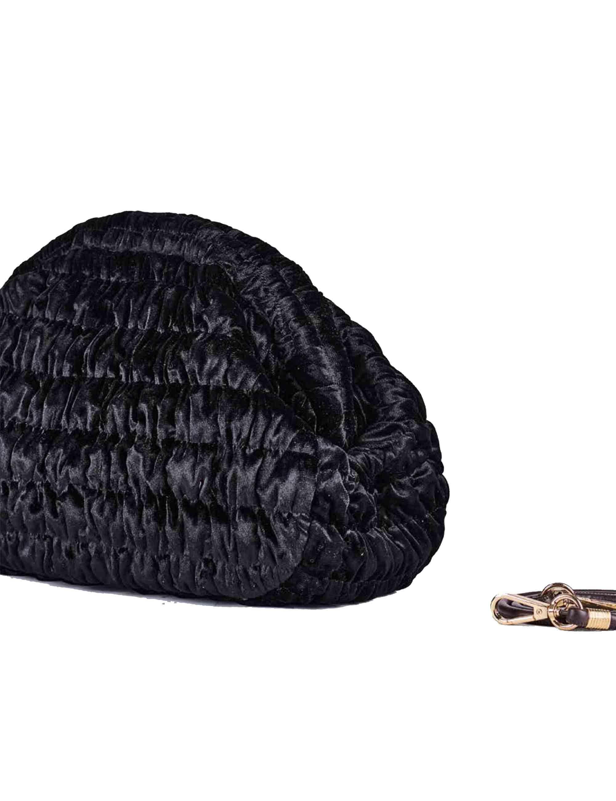 Borse Pochette Donna in Velluto Nero Donna ASTRID K04