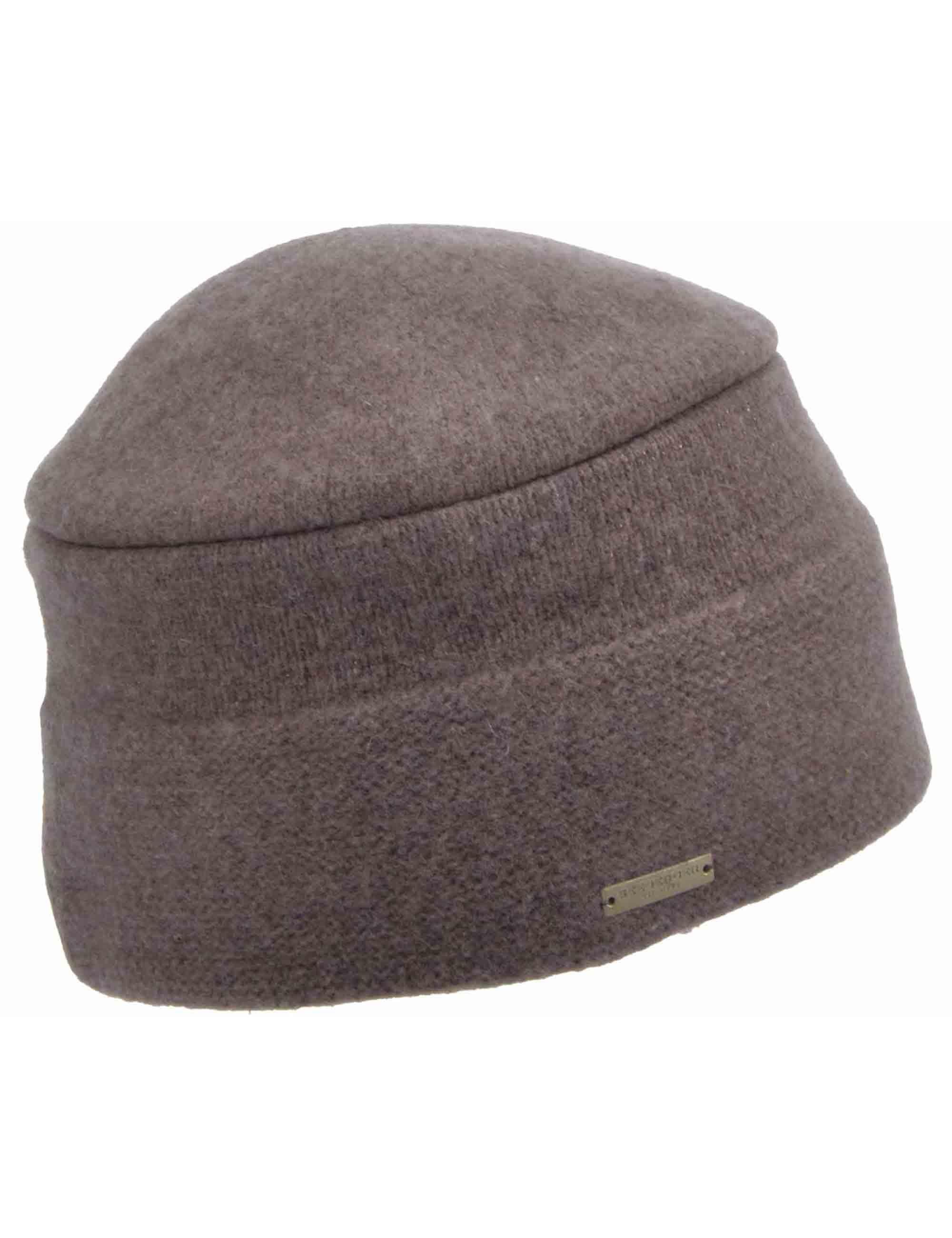 Cappelli donna in lana cotta taupe con risvolto per orecchie 019356-00000 87 Seeberger Est 1890 