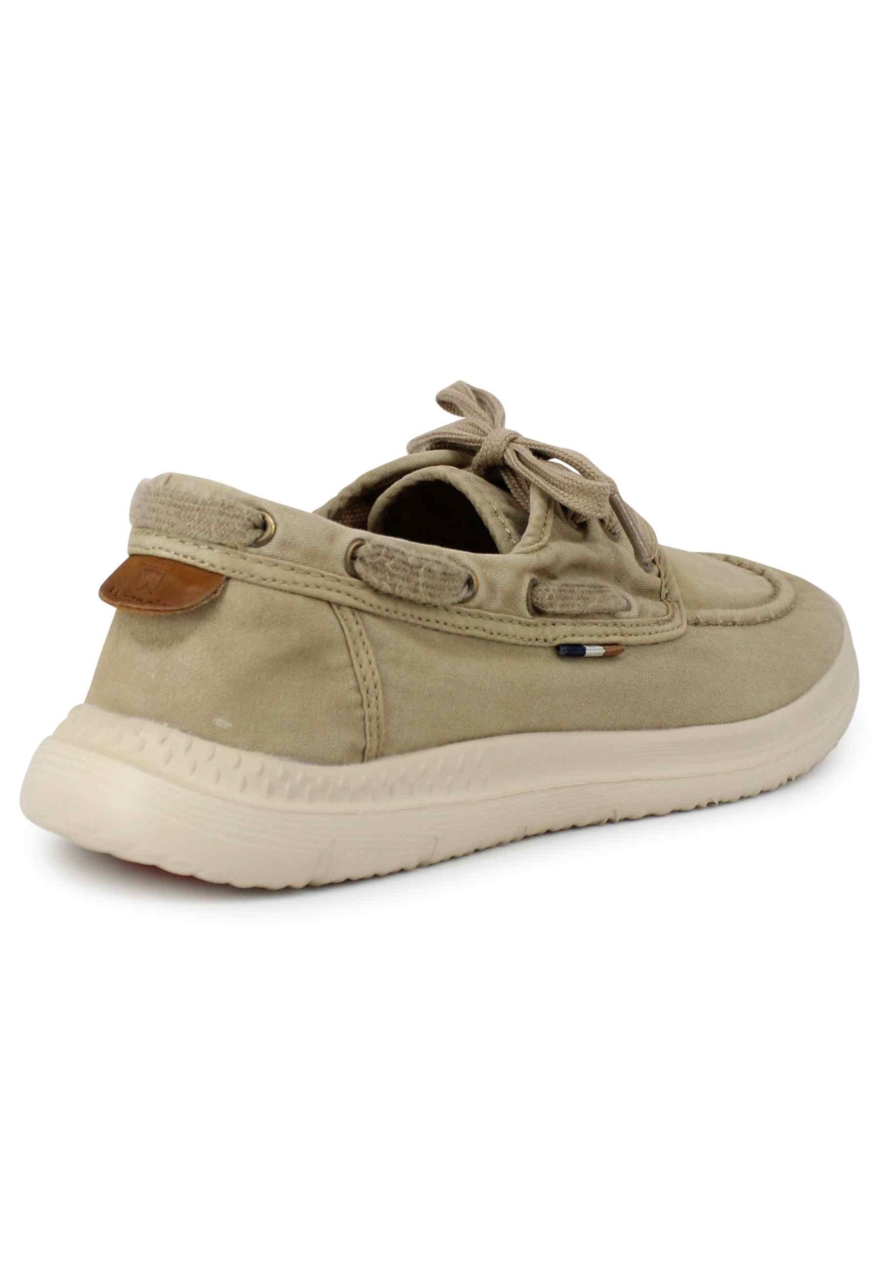 Sneakers uomo Kona Boat in tessuto sabbia con suola in gomma ultra leggera WM31180A 025 Wrangler 