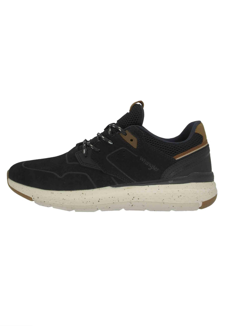 Sneakers uomo Pioneer Suede in pelle blu con suola ultra light e memory foam WM21111A 016 Wrangler 