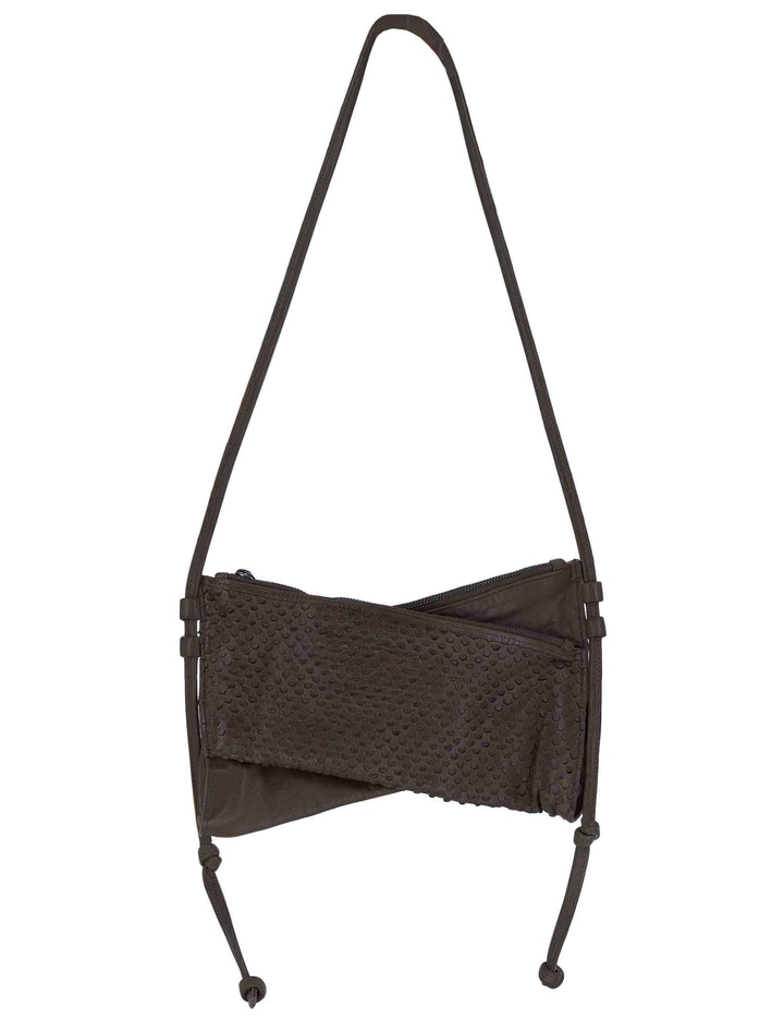 Borse a tracolla donna in pelle forata grigia con tracolla regolabile RBS1005 745 Rehard 