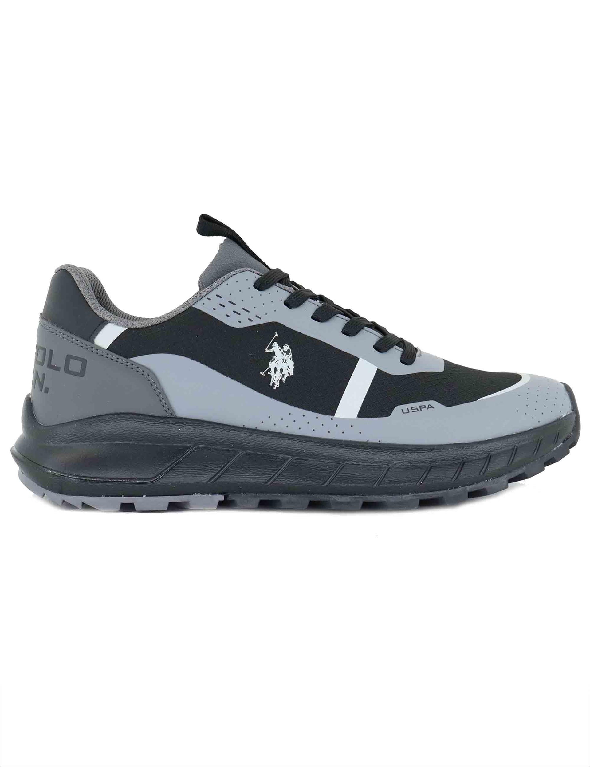 Sneakers uomo in tessuto tecnico nero con suola alta in gomma SETH012A DGR U.S. Polo Assn. 
