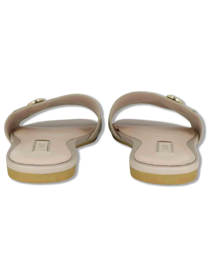 Sandali bassi donna in pelle grigio perla con fibbia laterale e suola in gomma SANDY 03 STONE Liu-Jo 