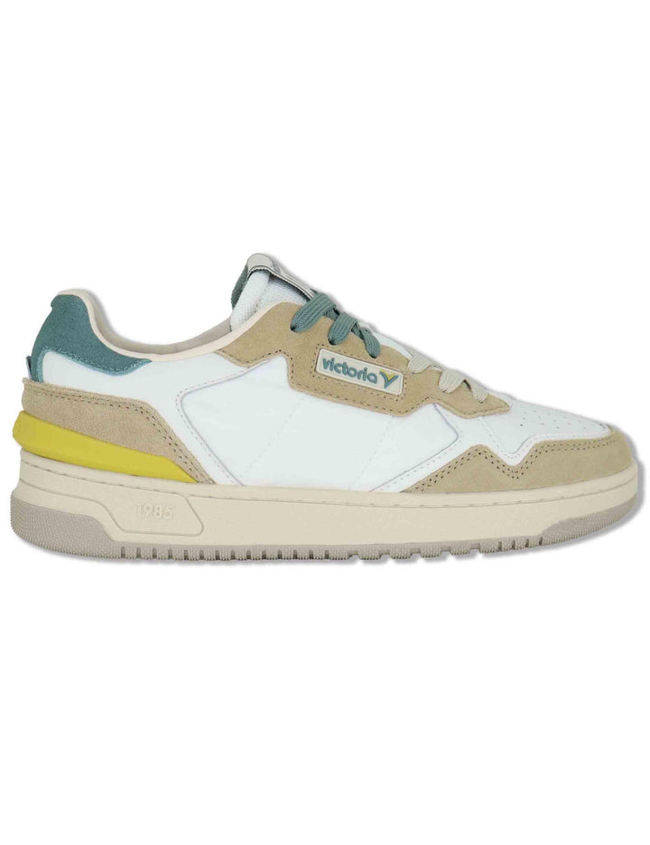 Sneakers uomo Urban in pelle beige con riporti in camoscio 8800128 80_Beige Victoria 