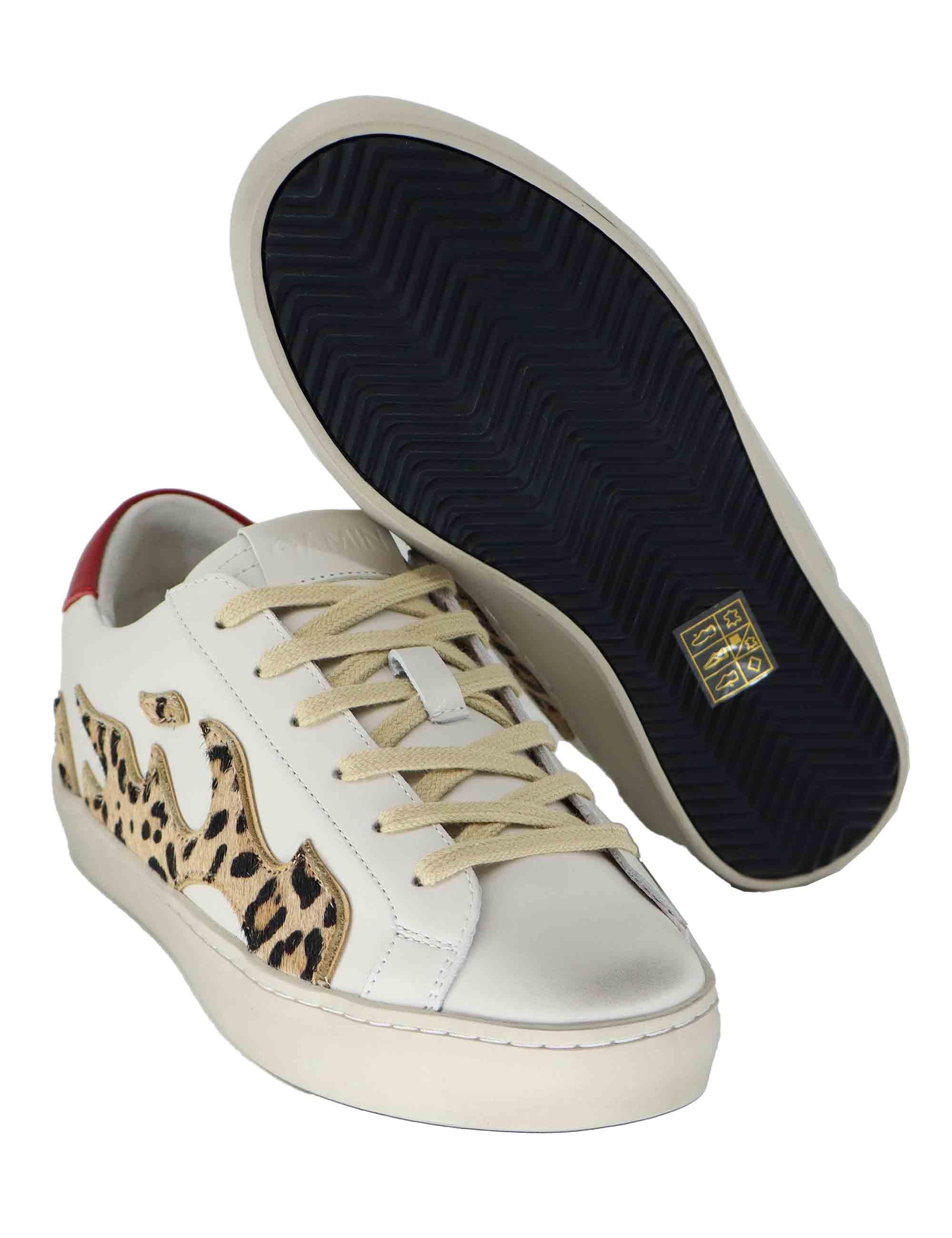 Sneakers donna Gamin in pelle bianca 100136GM 701 Bibi Lou 