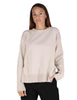 Pull en cachemire et laine mérinos beige femme JQ511474315 11034