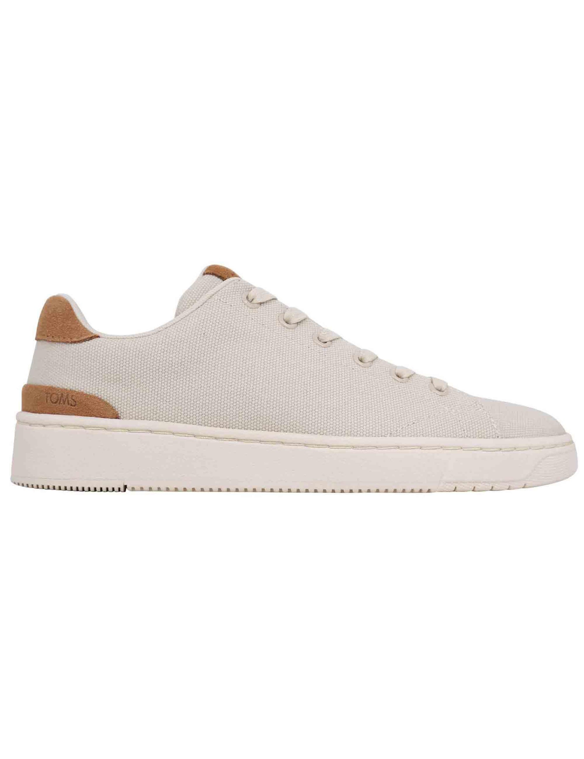 Sneakers uomo in tessuto beige 10020845 101 Toms 