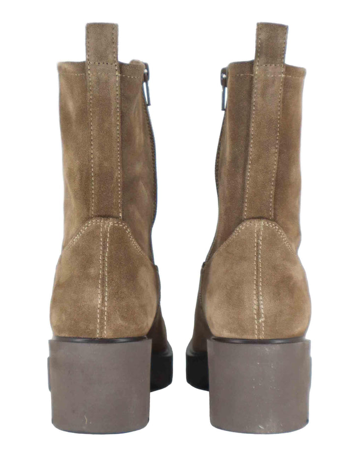 Stivaletti donna in camoscio taupe con suola in gomma JAVITO BS TAUPE Unisa 