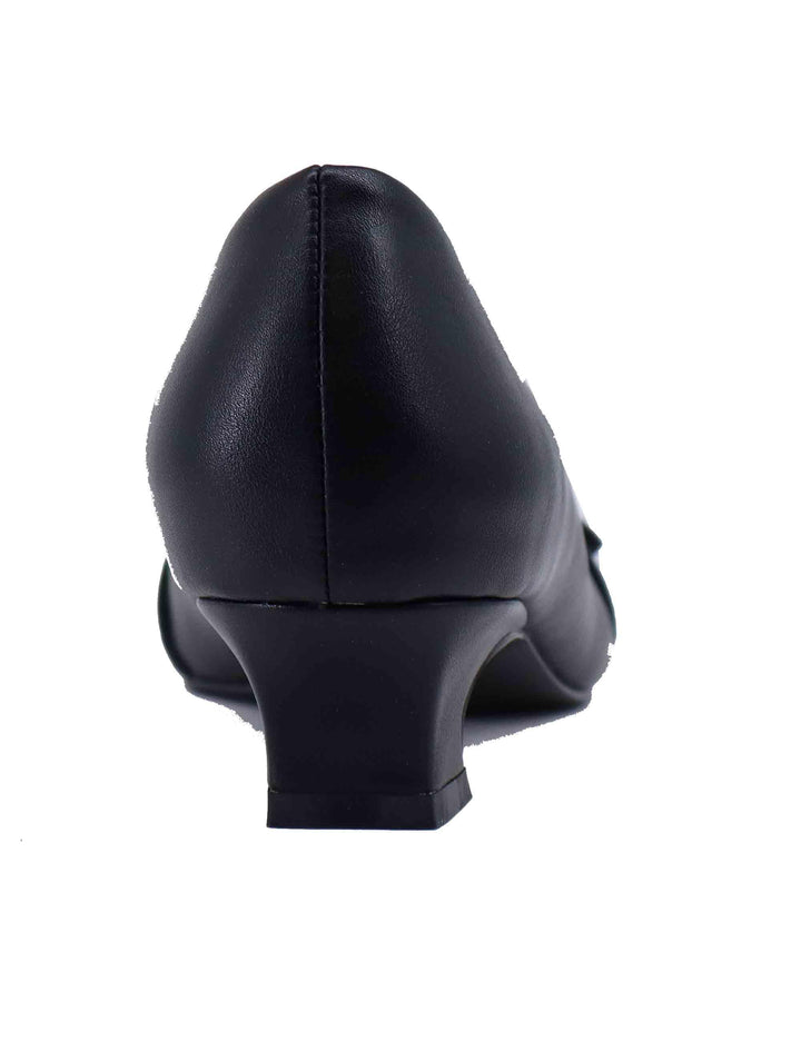 Decollete donna in eco pelle nera con morsetto VIC 935 001 Exe 