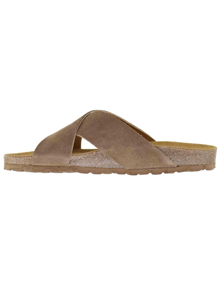 Sandali uomo in camsocio taupe con fussbett Gol Taupe Toni Pons 