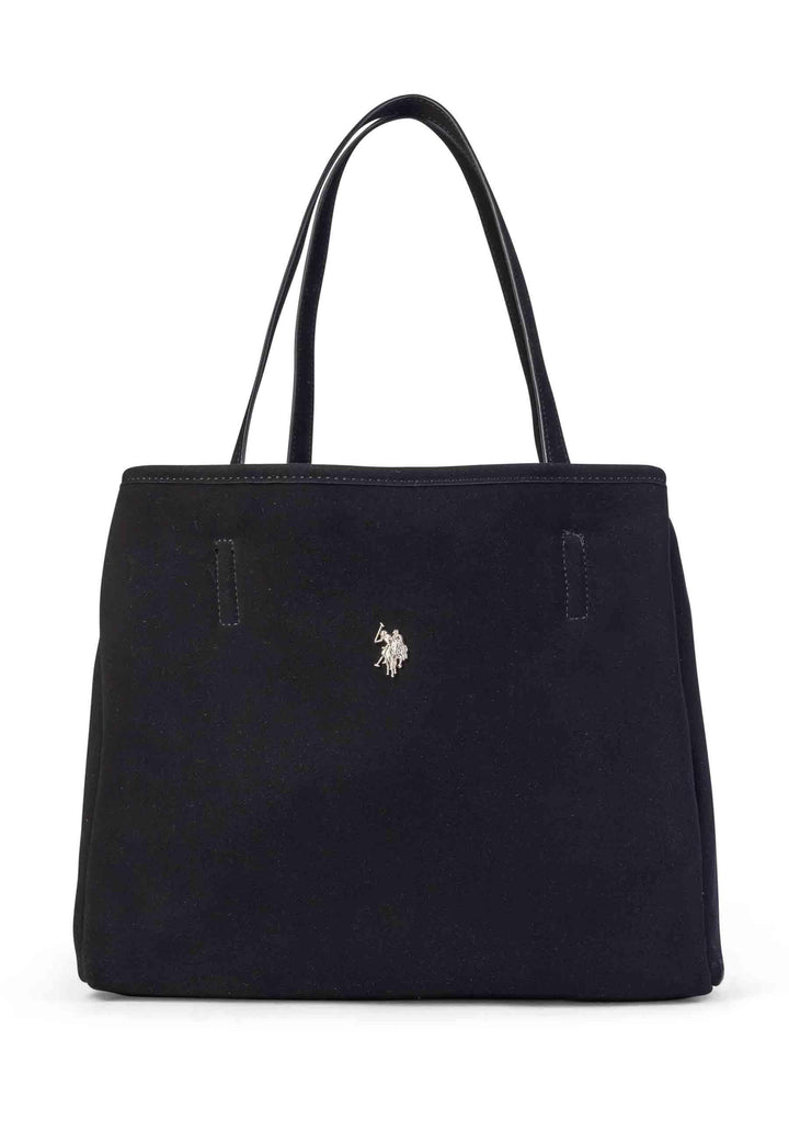 Borsa donna tote a spalla in teddy nero Sussex Shopping BIUZB6244WZ C005 U.S. Polo Assn. 