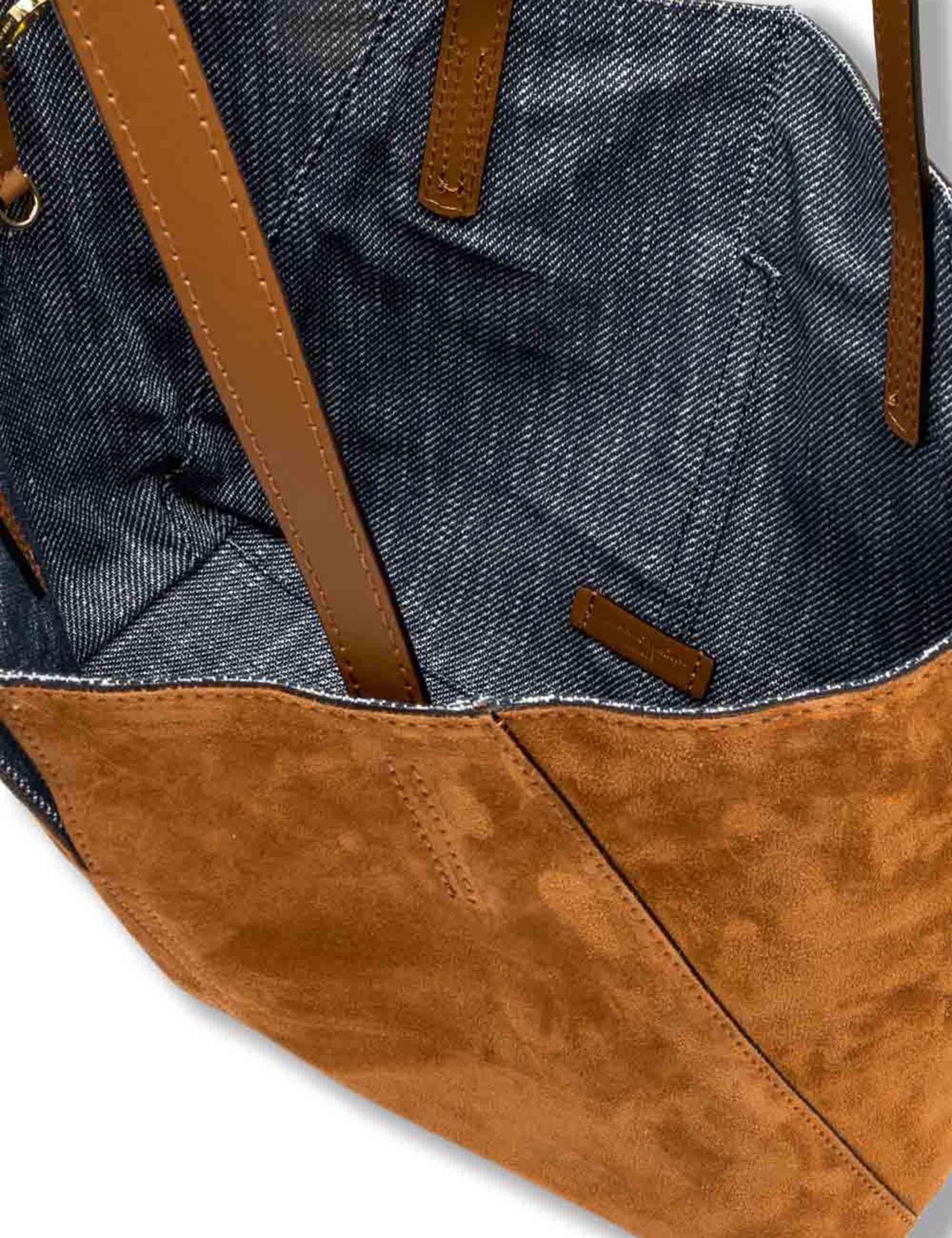 Borse donna Shopper Maya in camsocio camel con doppi manici BS12175 CM-FRSH 1478 Gianni Chiarini 