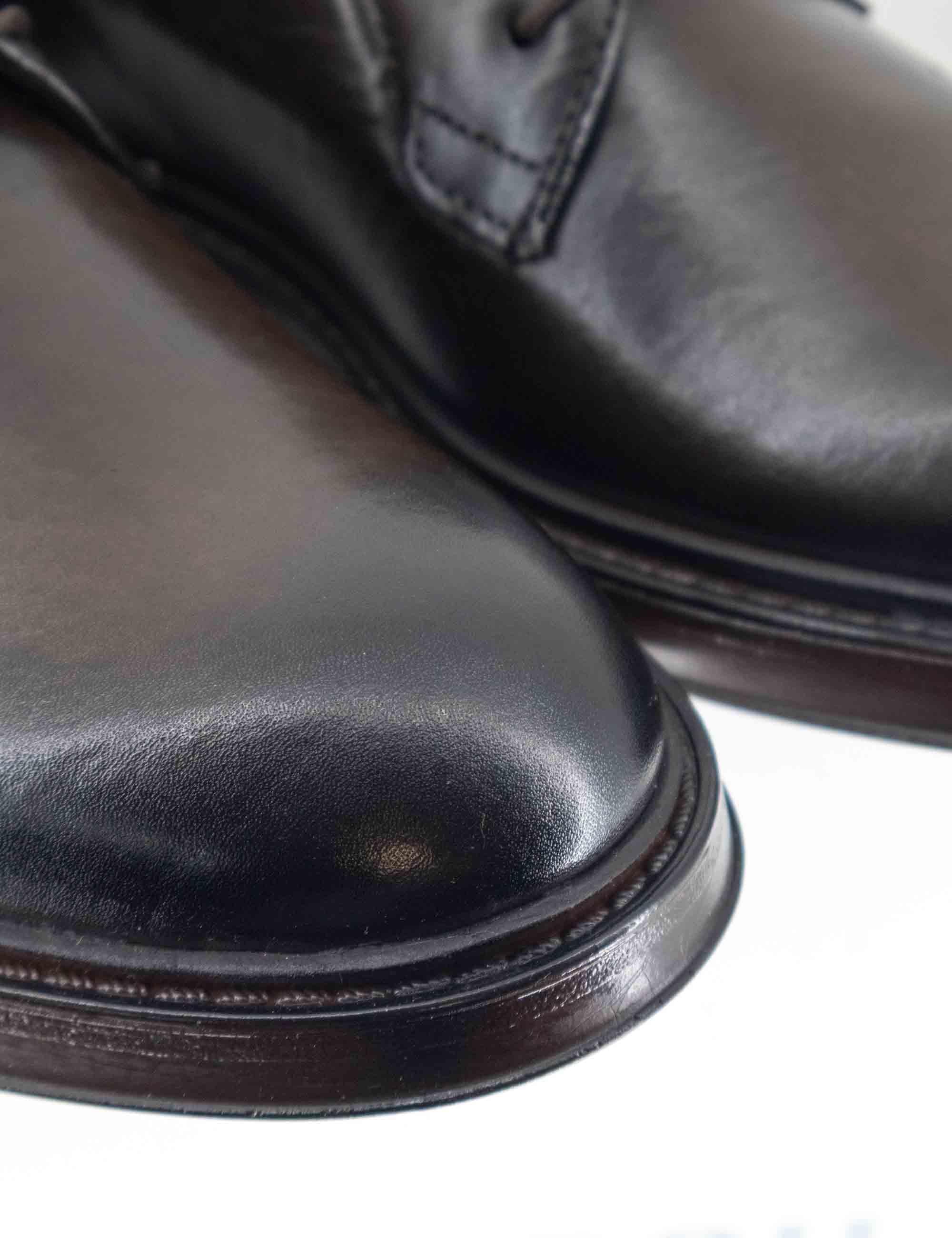 Stringate uomo in pelle marrone con suola in gomma cucita SP1145 014 Spatarella 