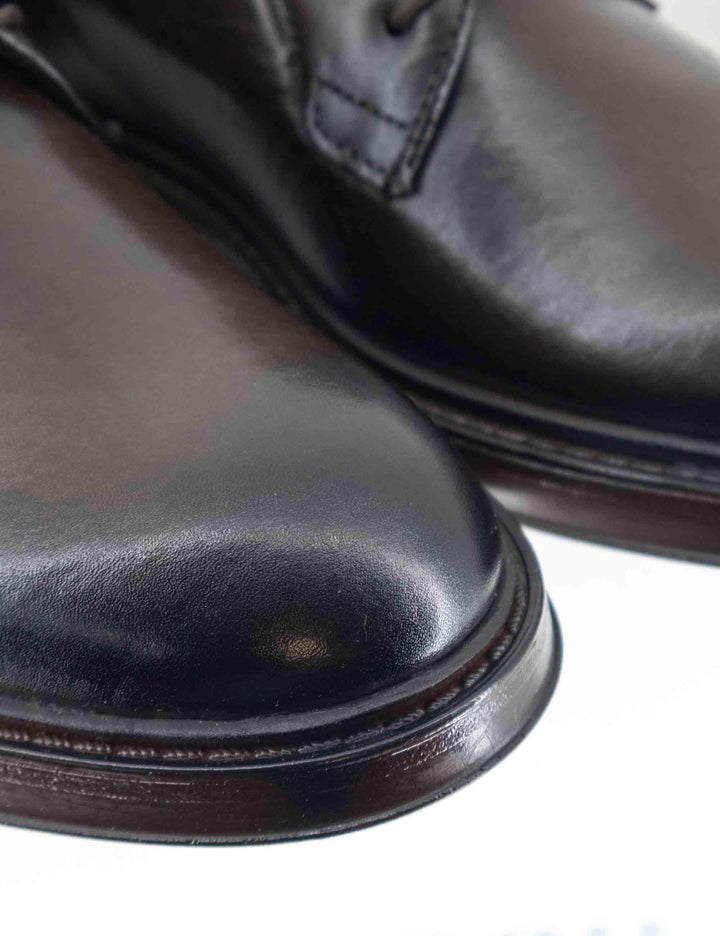 Stringate uomo in pelle marrone con suola in gomma cucita SP1145 014 Spatarella 